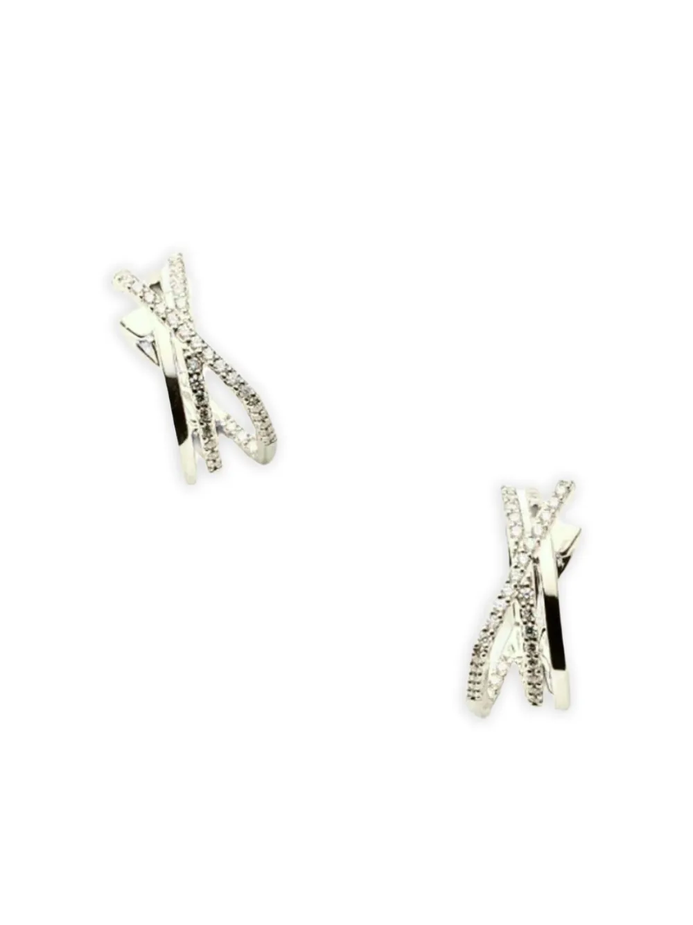 ALINKA 18K white gold Katia X diamond earrings | Silver | Image 1