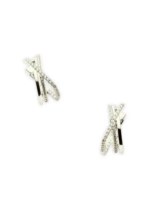 ALINKA 18K white gold Katia X diamond earrings
