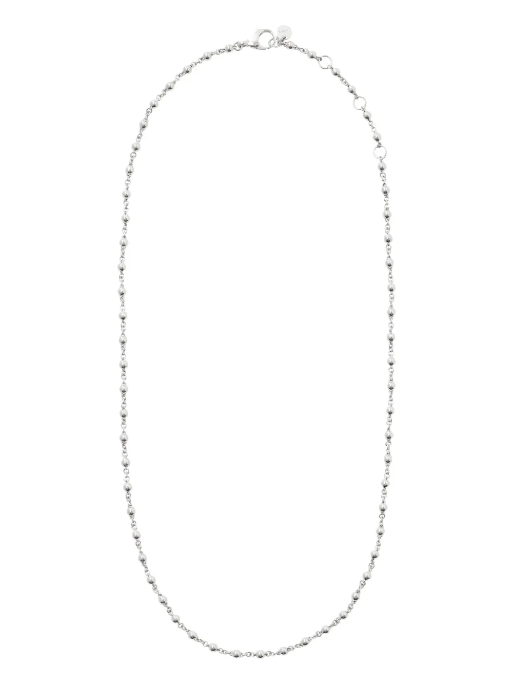 Alinka 18k White Gold Caviar Ball Chain Necklace In Silver