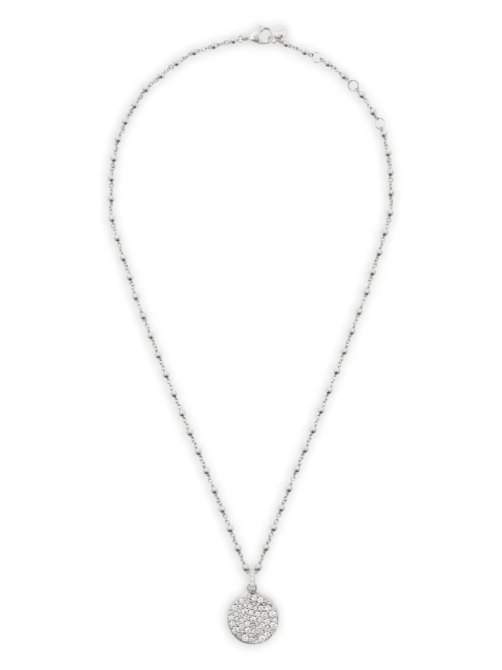 Alinka 18k White Gold Caviar Ball Chain Necklace In Silver