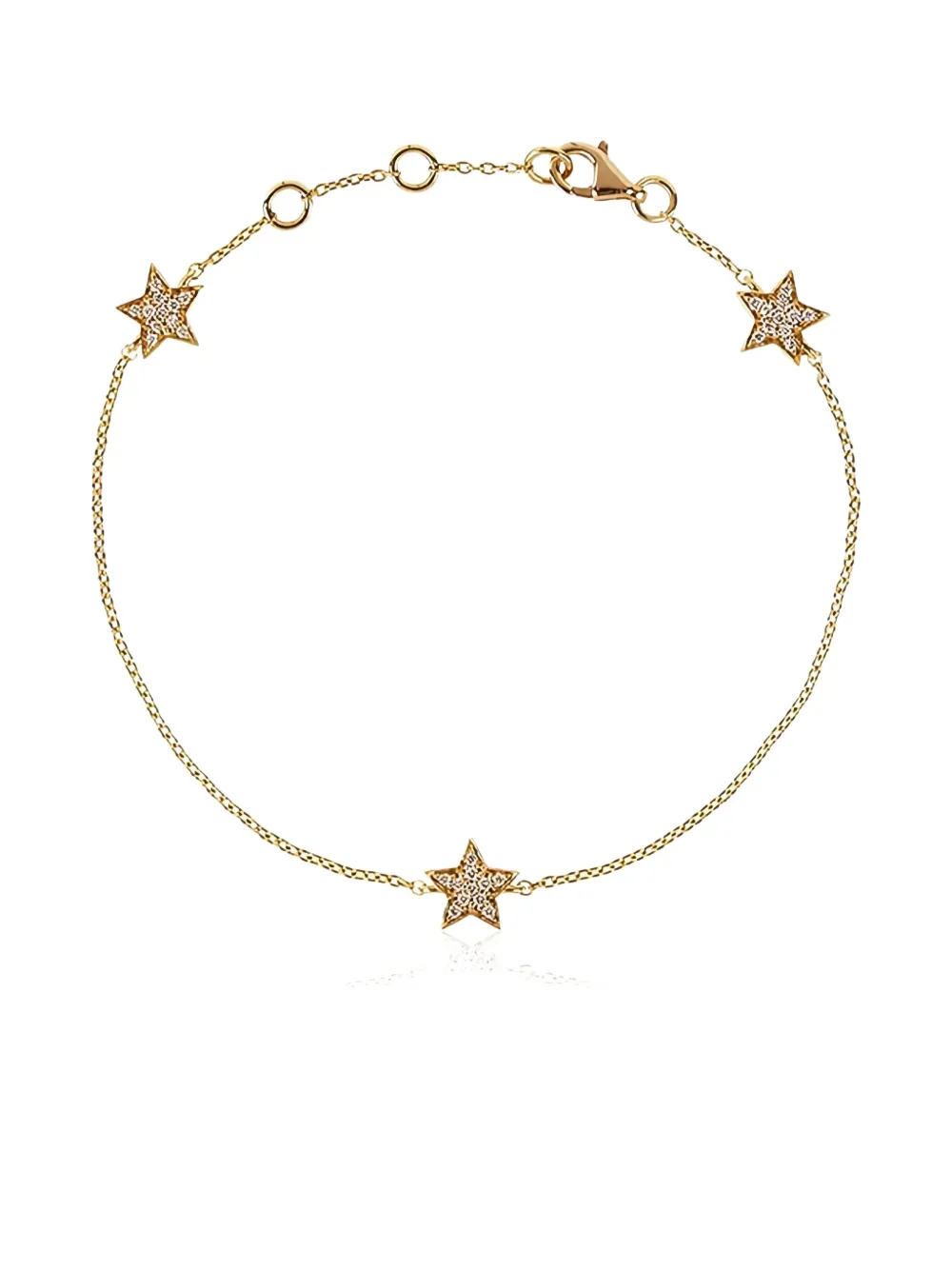ALINKA Bracciale Stasia Mini Triple Star in oro giallo 18 carati con diamanti