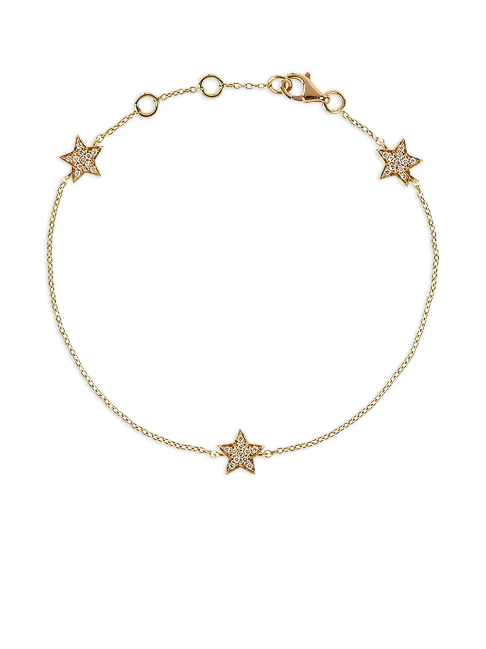 ALINKA 18K yellow gold Stasia Mini Triple Star diamond bracelet | Gold | Image 1