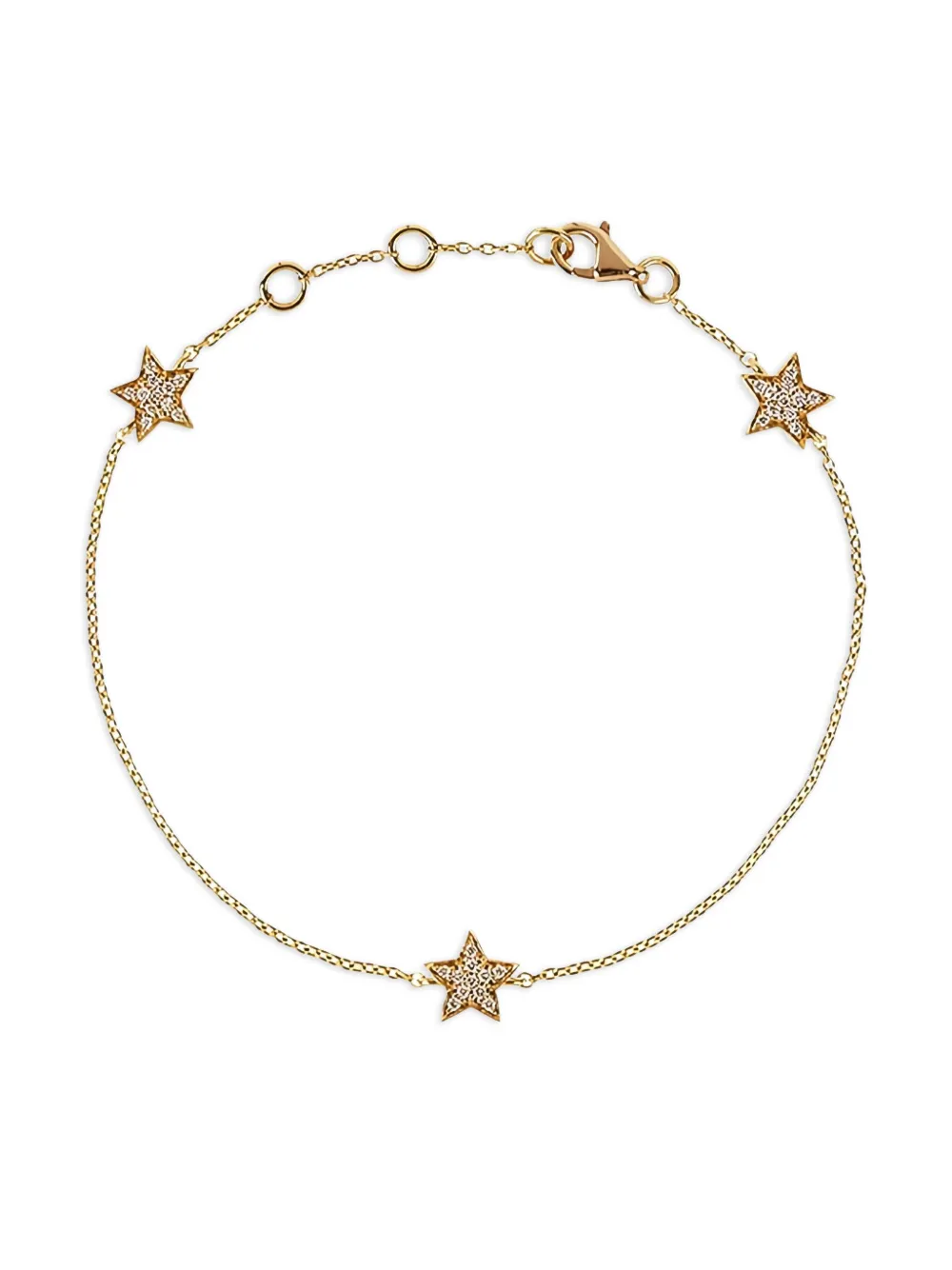 ALINKA 18K yellow gold Stasia Mini Triple Star diamond bracelet | Image 2