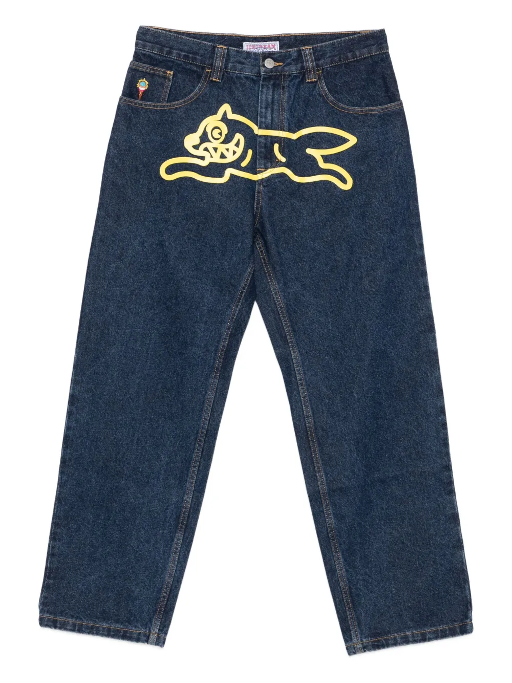 ICECREAM dog-detail straight-leg jeans | Blue | Image 1