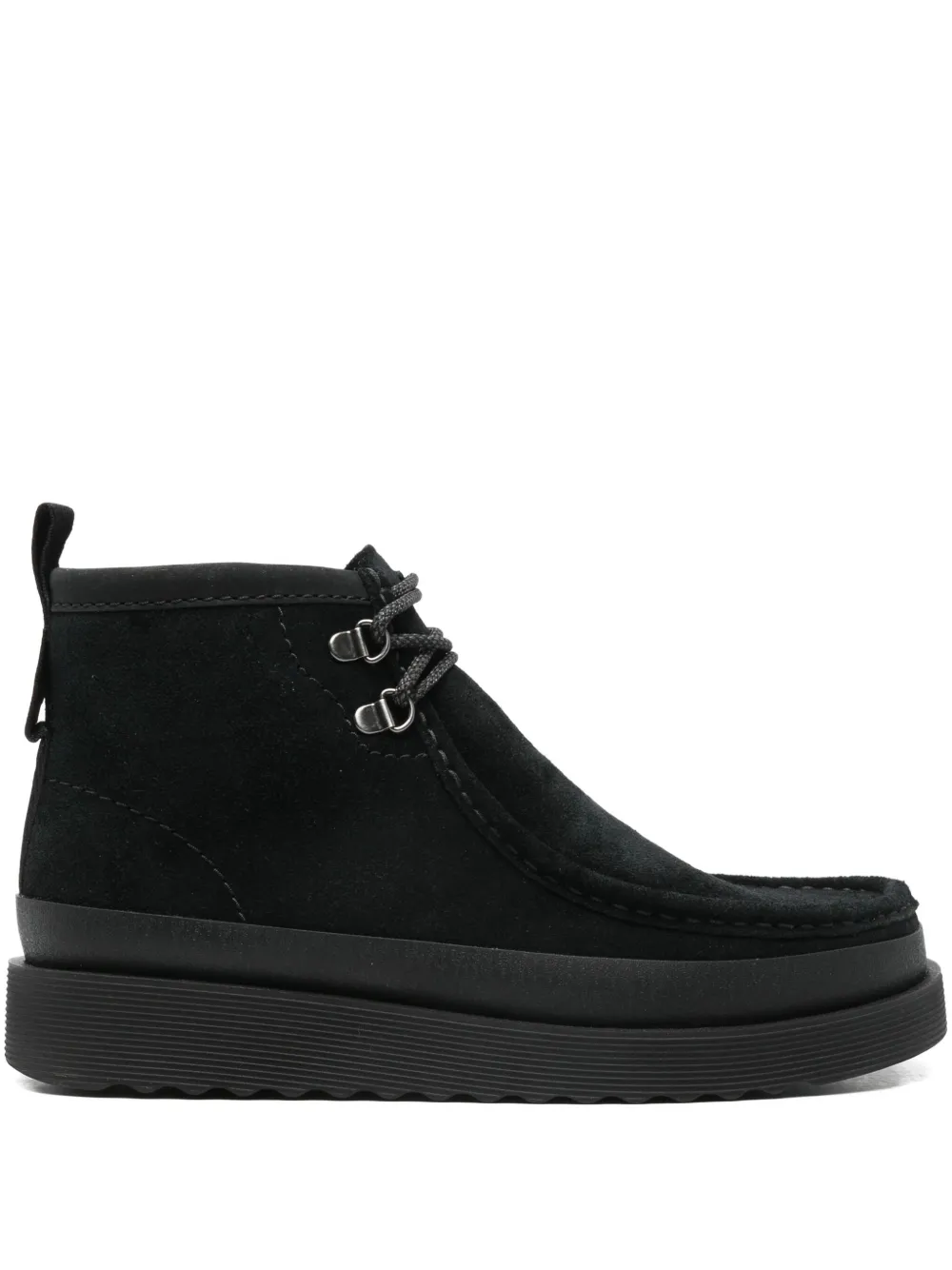 Clarks 35mm Wallabee FTR2 Hi lace-up boots Zwart