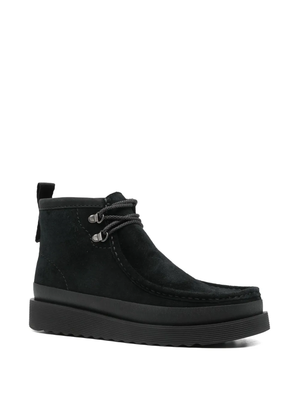Clarks 35mm Wallabee FTR2 Hi lace-up boots Zwart