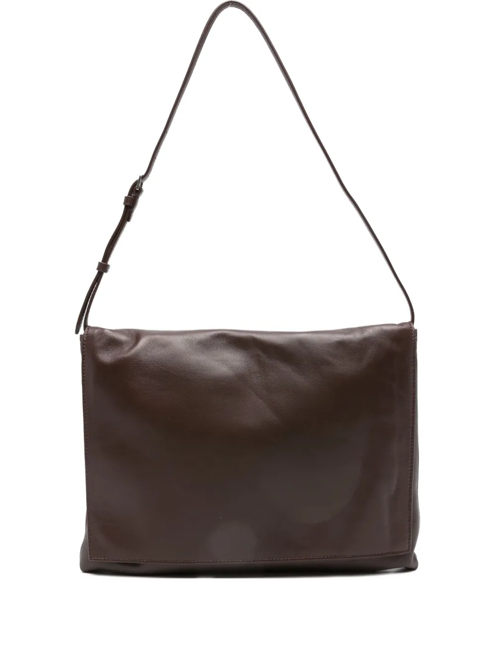 The Row Nan Leather Shoulder Bag In Brown