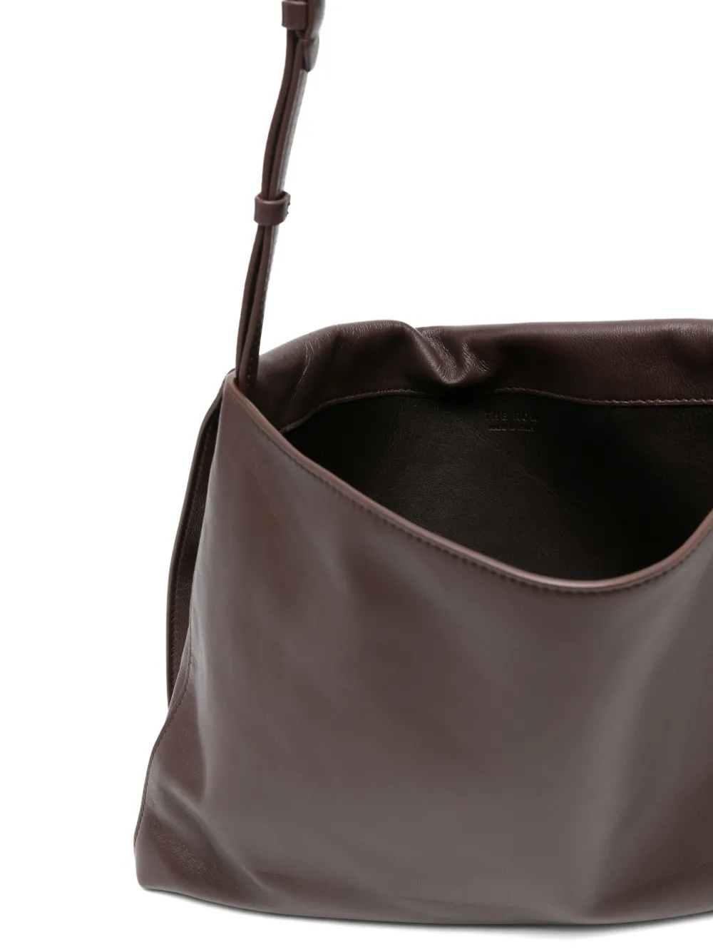The Row Nan Leather Shoulder Bag In Brown