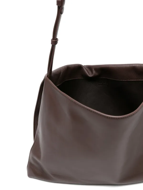 The Row Nan Leather Shoulder Bag | Brown | FARFETCH