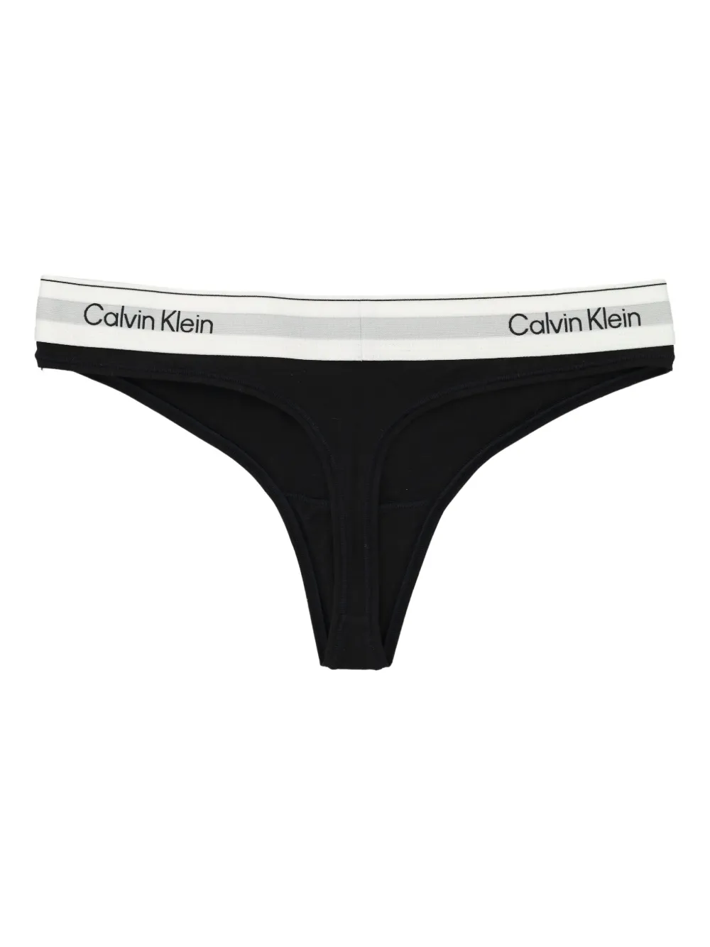 Calvin Klein logo-band thong - Zwart