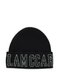 Stella McCartney Kids logo-detail beanie hat - Black