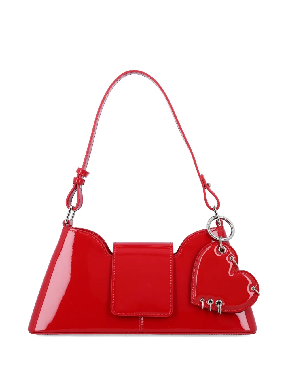 Justine Clenquet heart-shaped detail shoulder bag - Rood