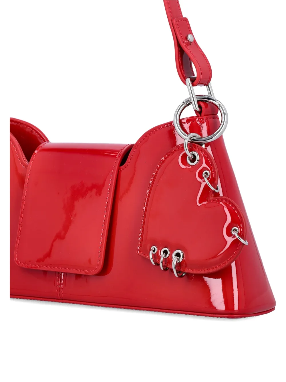 Justine Clenquet Heart-shaped Detail Shoulder Bag In Red