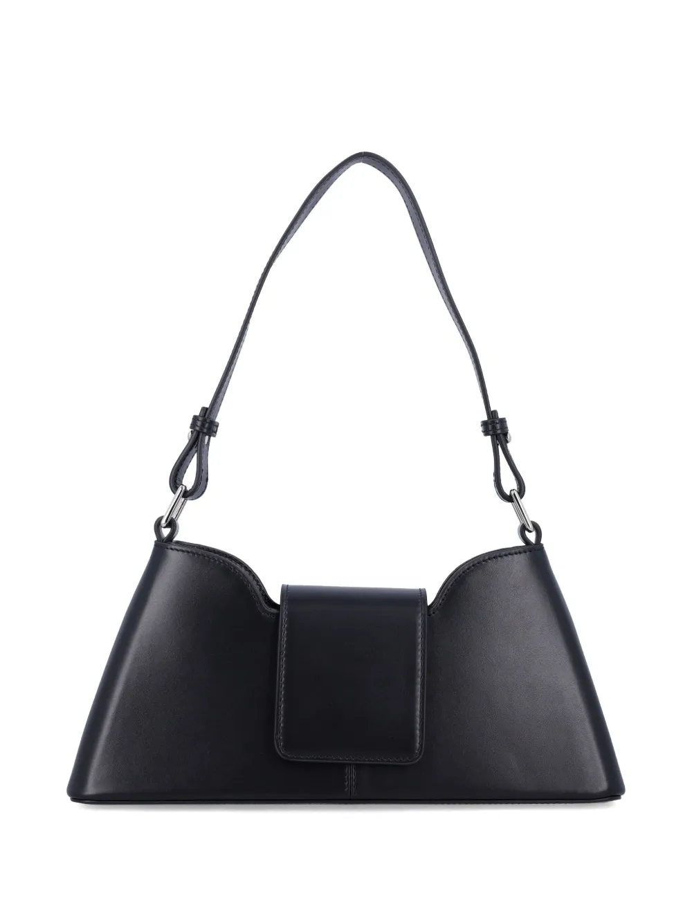 Justine Clenquet Marla flap-detail leather shoulder bag - Zwart