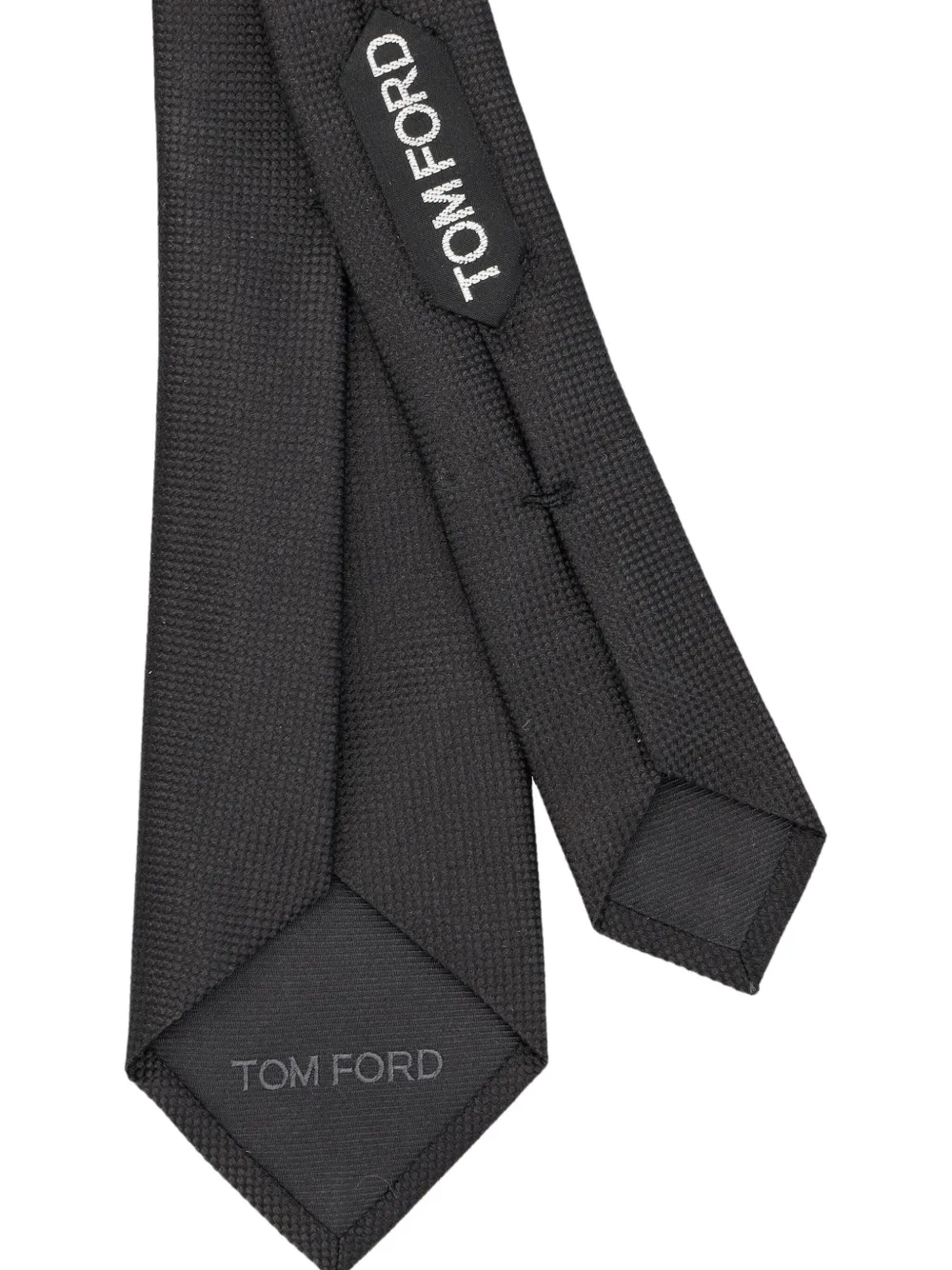 TOM FORD textured silk tie - Zwart