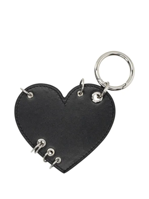 Justine Clenquet heart patent-leather keyring