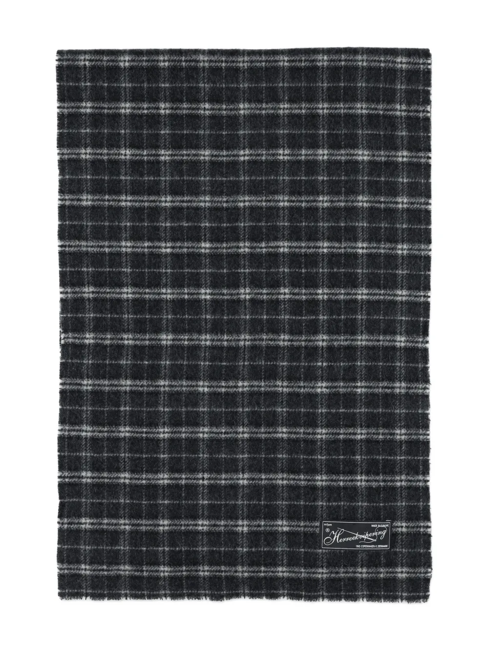 Mfpen checked wool scarf - Grijs