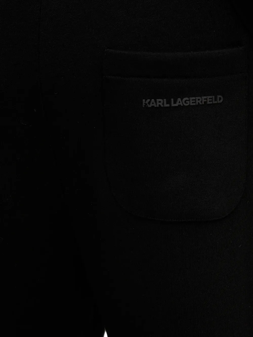 Karl Lagerfeld Drawstring Track Pants In Black