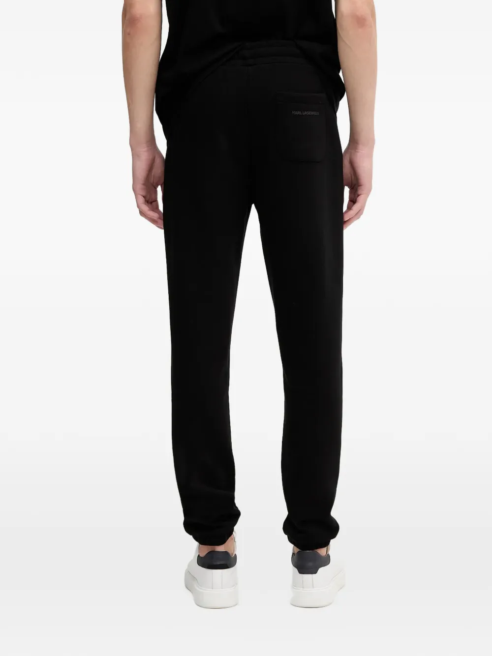 Karl Lagerfeld Drawstring Track Pants In Black