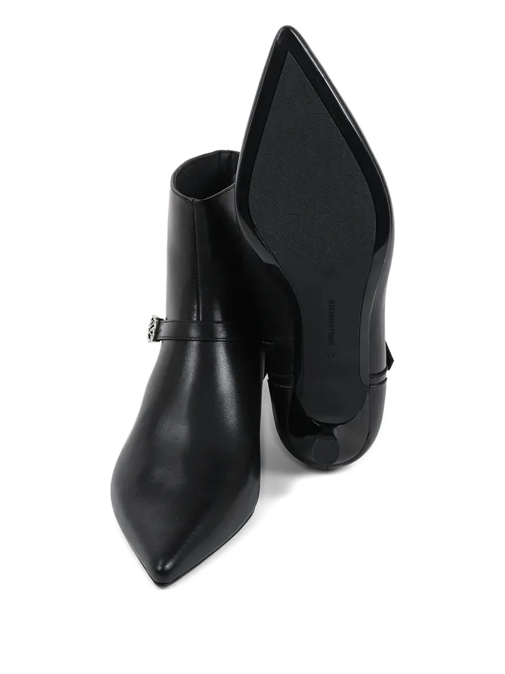 Karl Lagerfeld 40mm Pasha Leather Ankle Boots In Animal Print