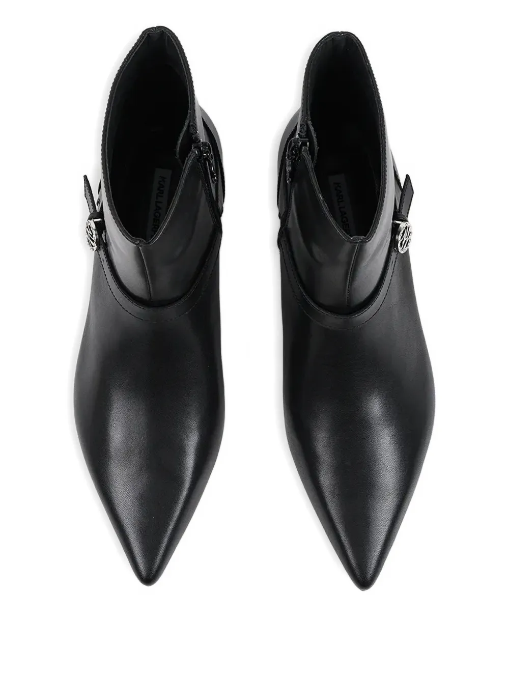 Karl Lagerfeld 40mm Pasha Leather Ankle Boots In Animal Print