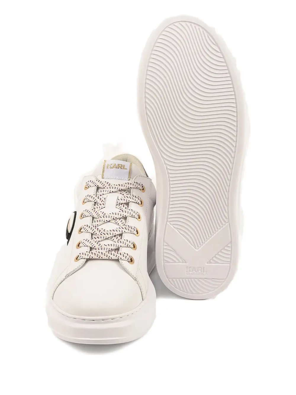 Karl Lagerfeld Kapri leren sneakers Wit
