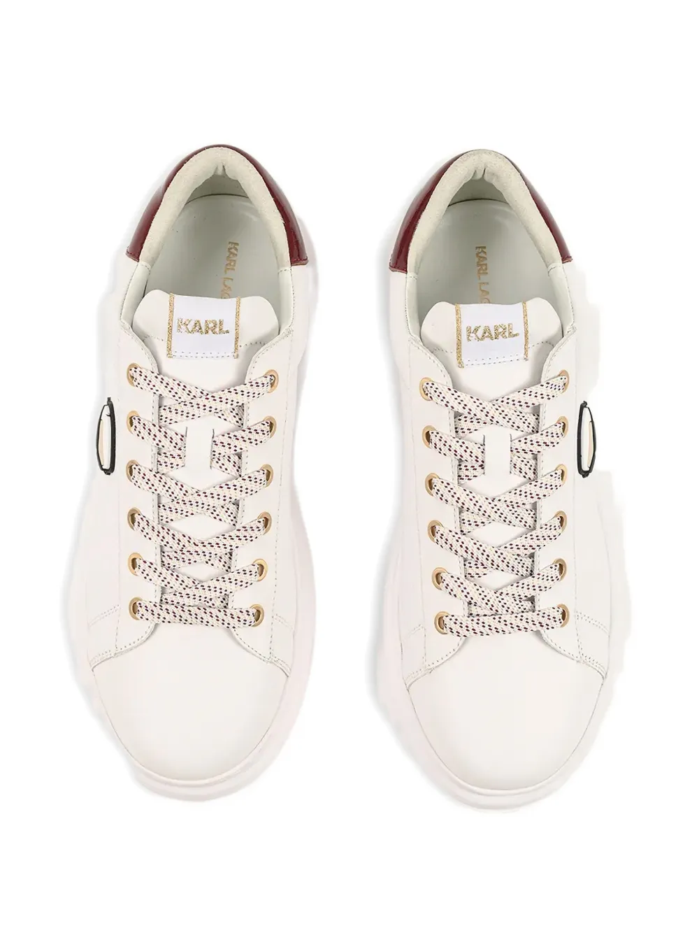 Karl Lagerfeld Kapri leren sneakers Wit