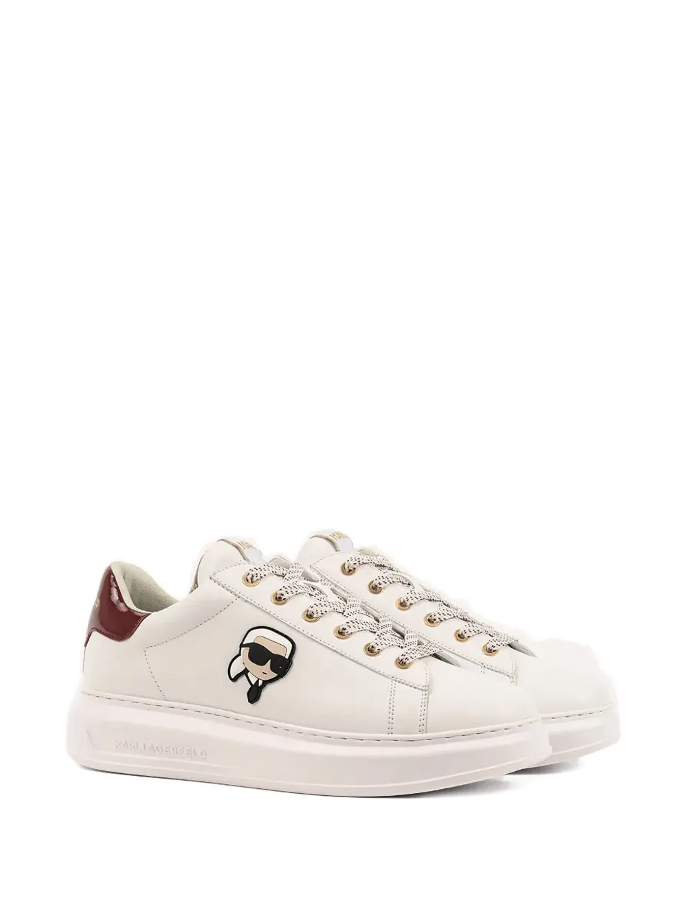 Karl Lagerfeld Kapri leren sneakers Wit