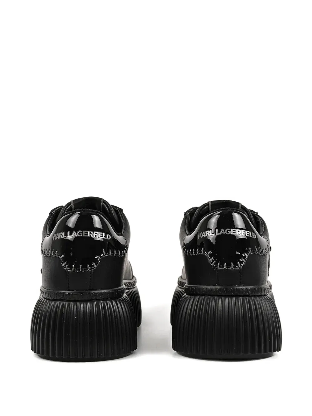 Karl Lagerfeld Kreeper Lo Leather Sneakers In Black