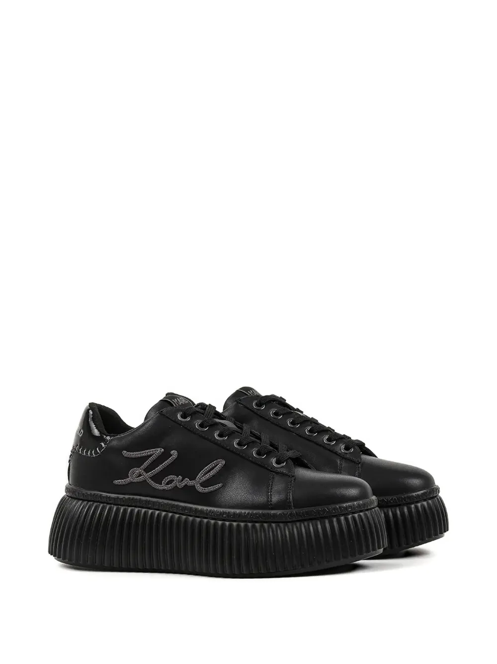 Karl Lagerfeld KREEPER LO leather sneakers - Zwart