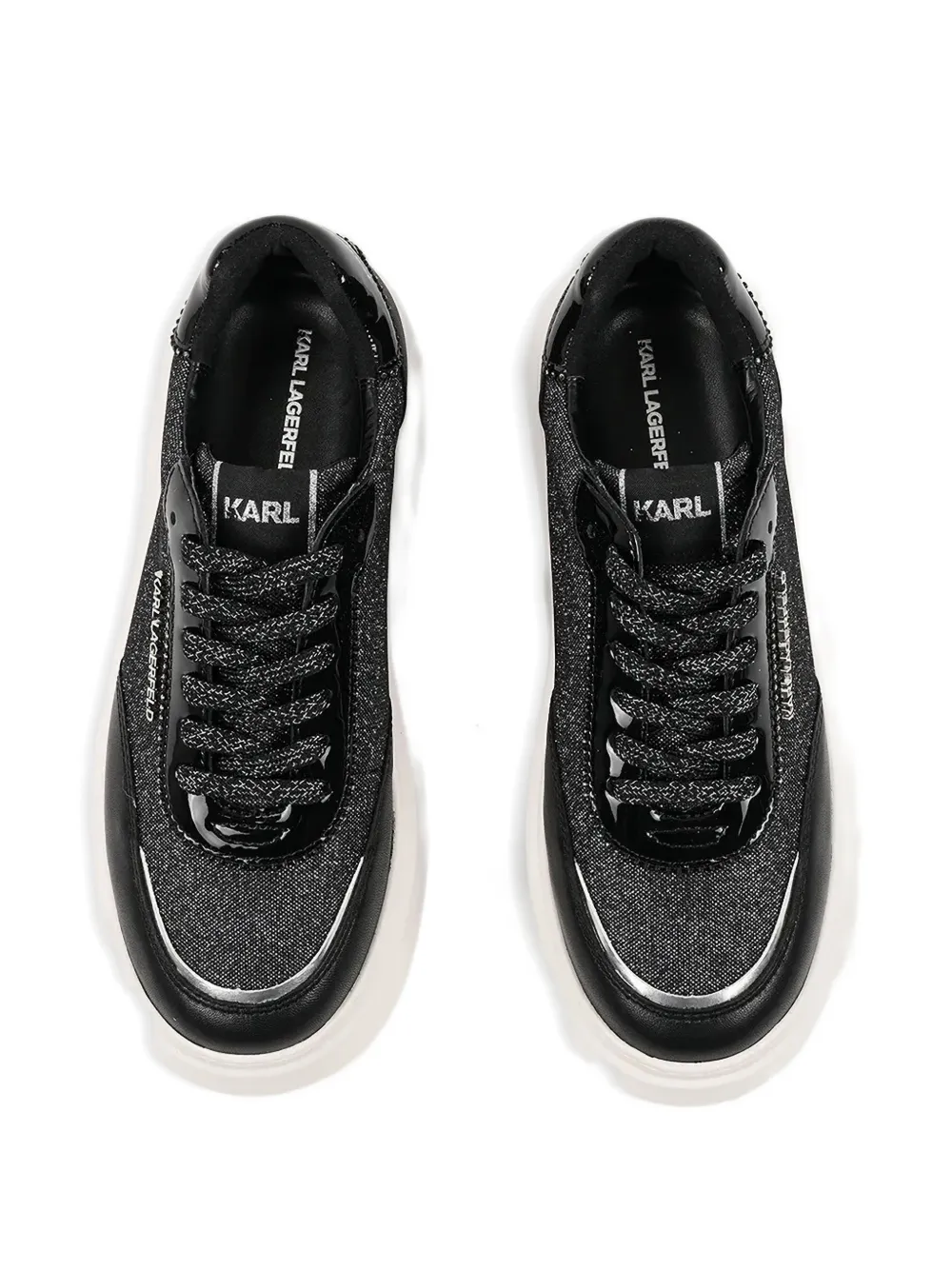 Karl Lagerfeld Anakapri Platform Lace-up Sneakers In Black