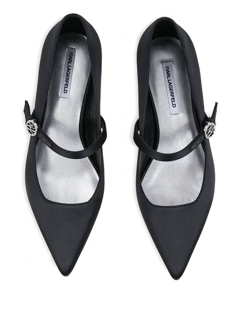 Karl Lagerfeld 30mm Pasha Buckle-strap Pumps In Black