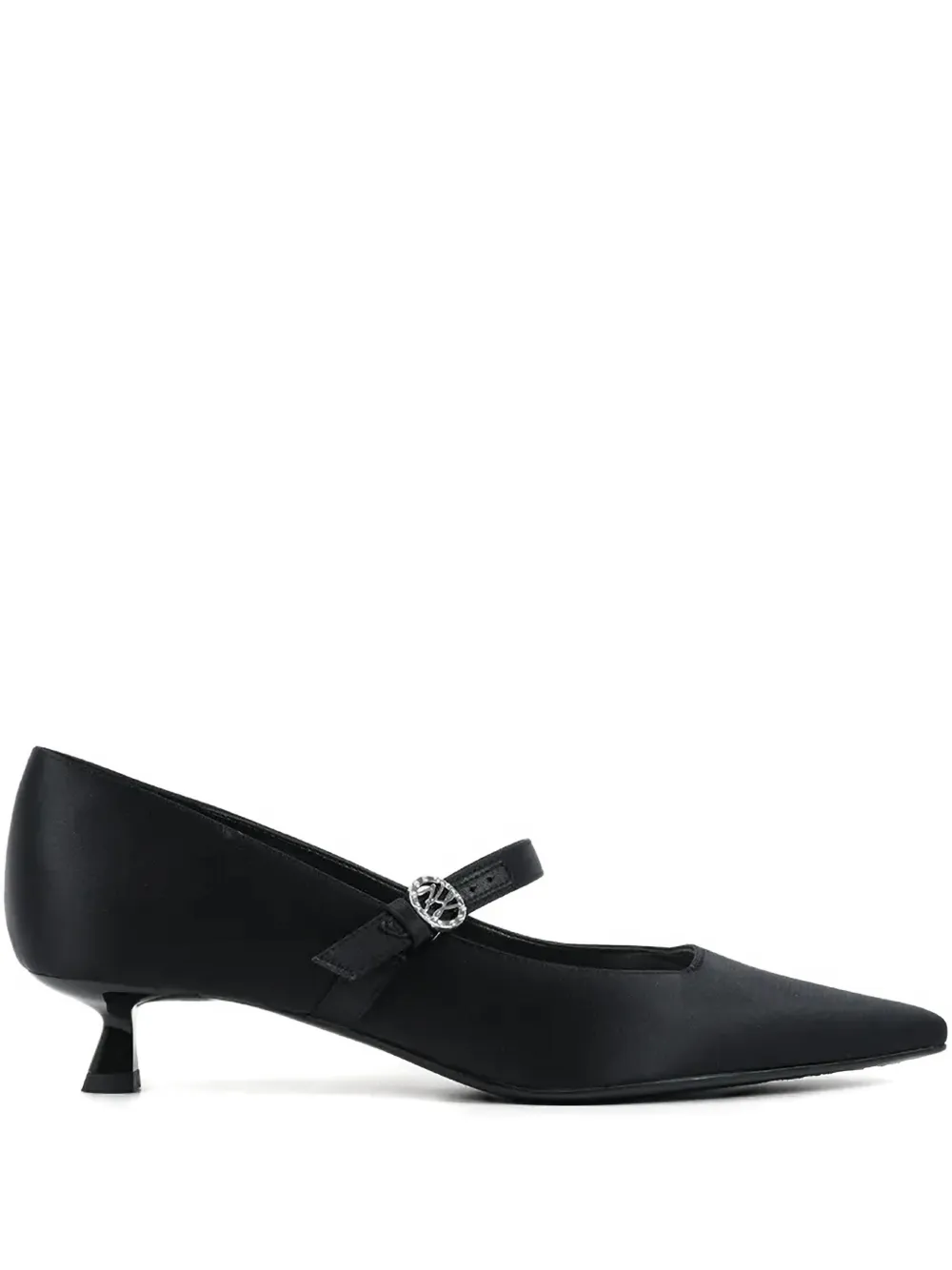 Karl Lagerfeld 30mm Pasha Buckle-strap Pumps In Black