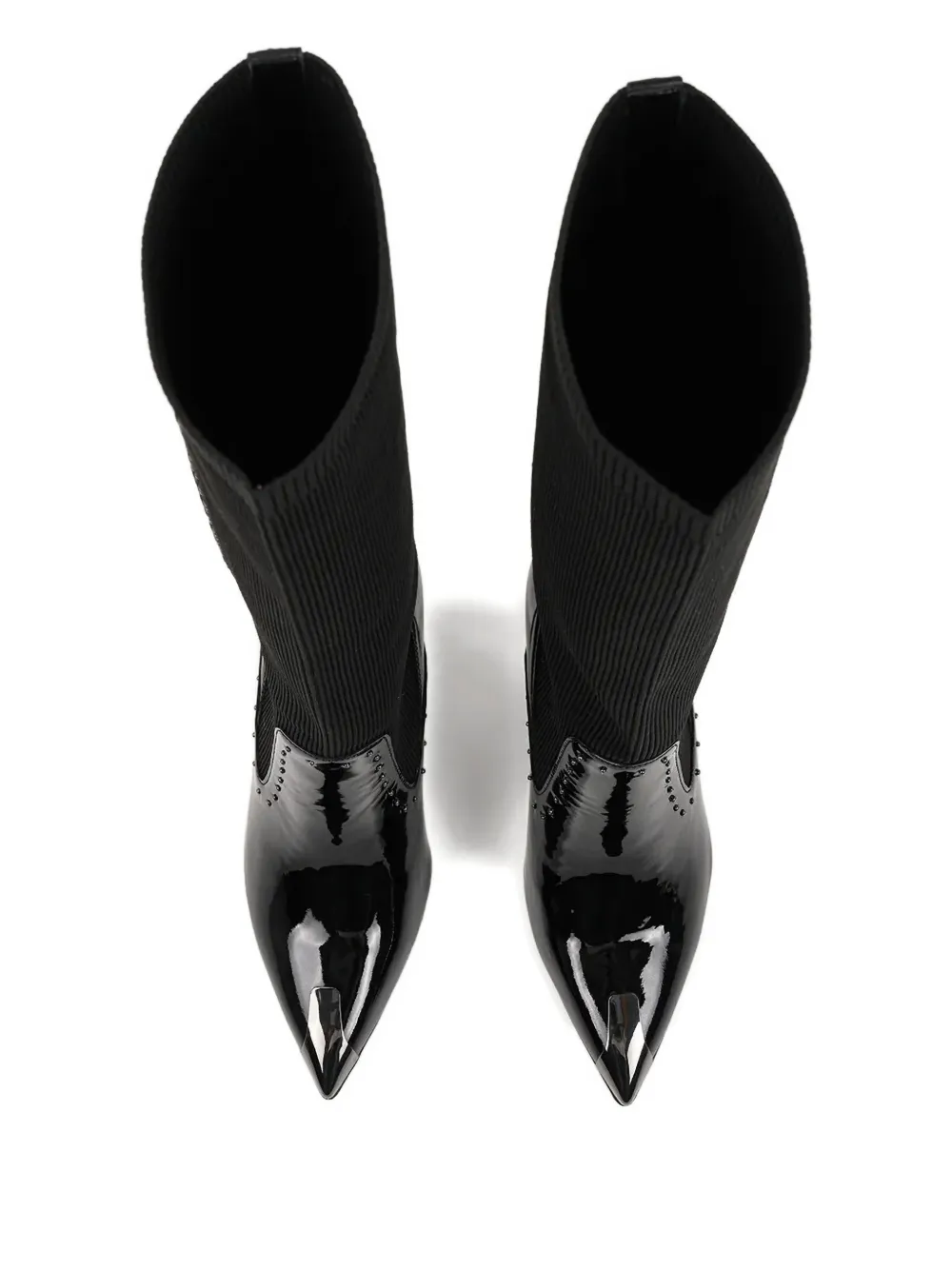 Karl Lagerfeld 100mm Pandara Studded Boots In Black