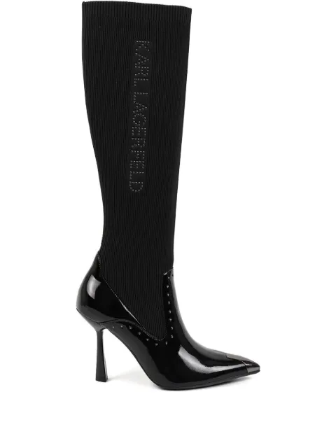 Karl Lagerfeld 100mm Pandara studded boots