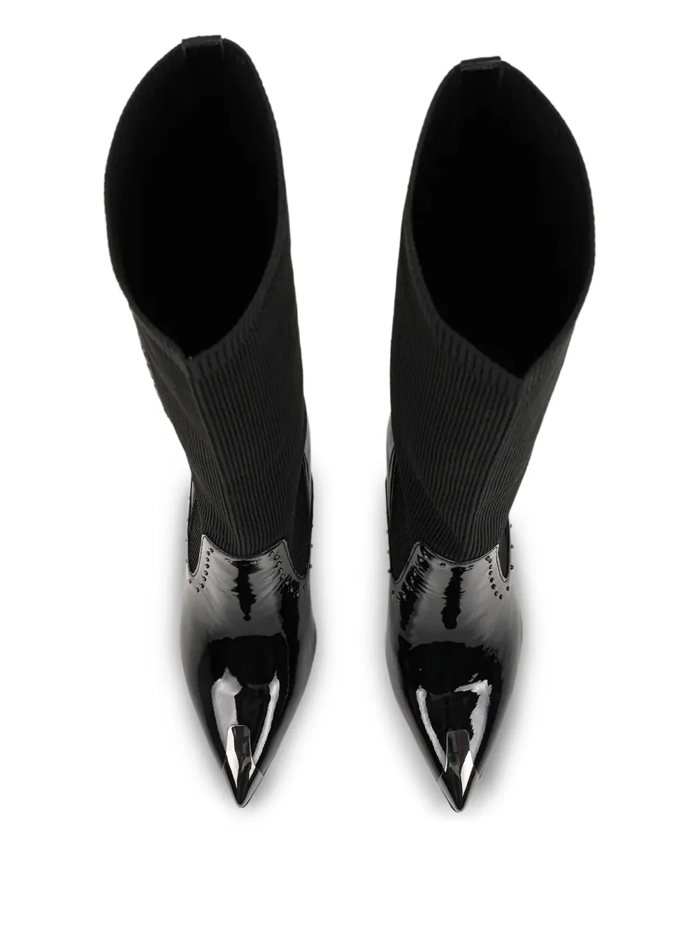 Karl Lagerfeld 100 mm Pandara laarzen met studs Zwart