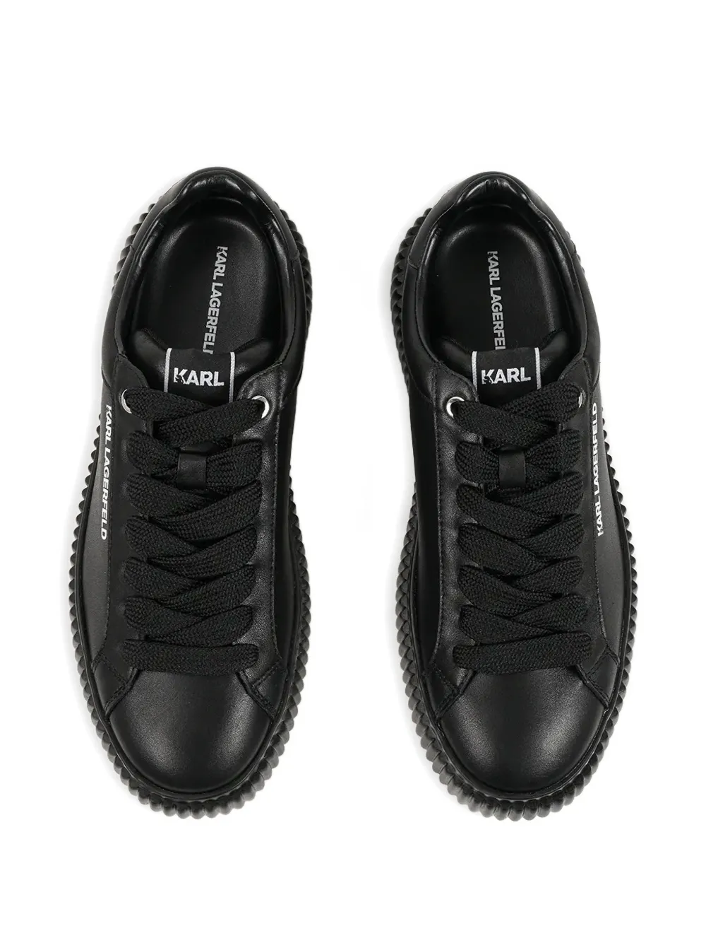 Karl Lagerfeld Kaprika Platform Lace-up Sneakers In Black