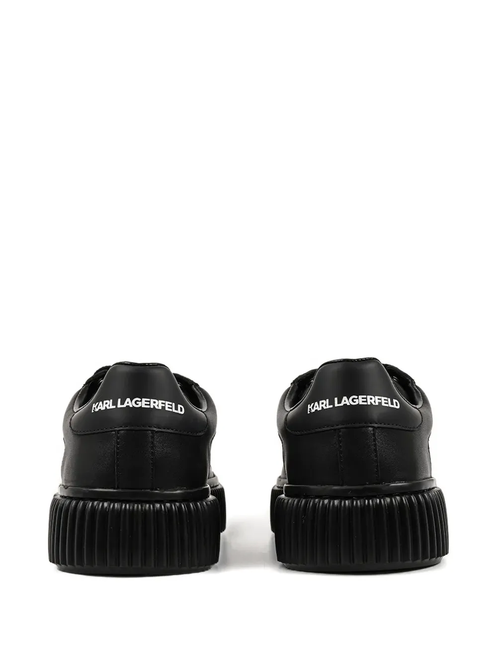 Karl Lagerfeld Kaprika Platform Lace-up Sneakers In Black