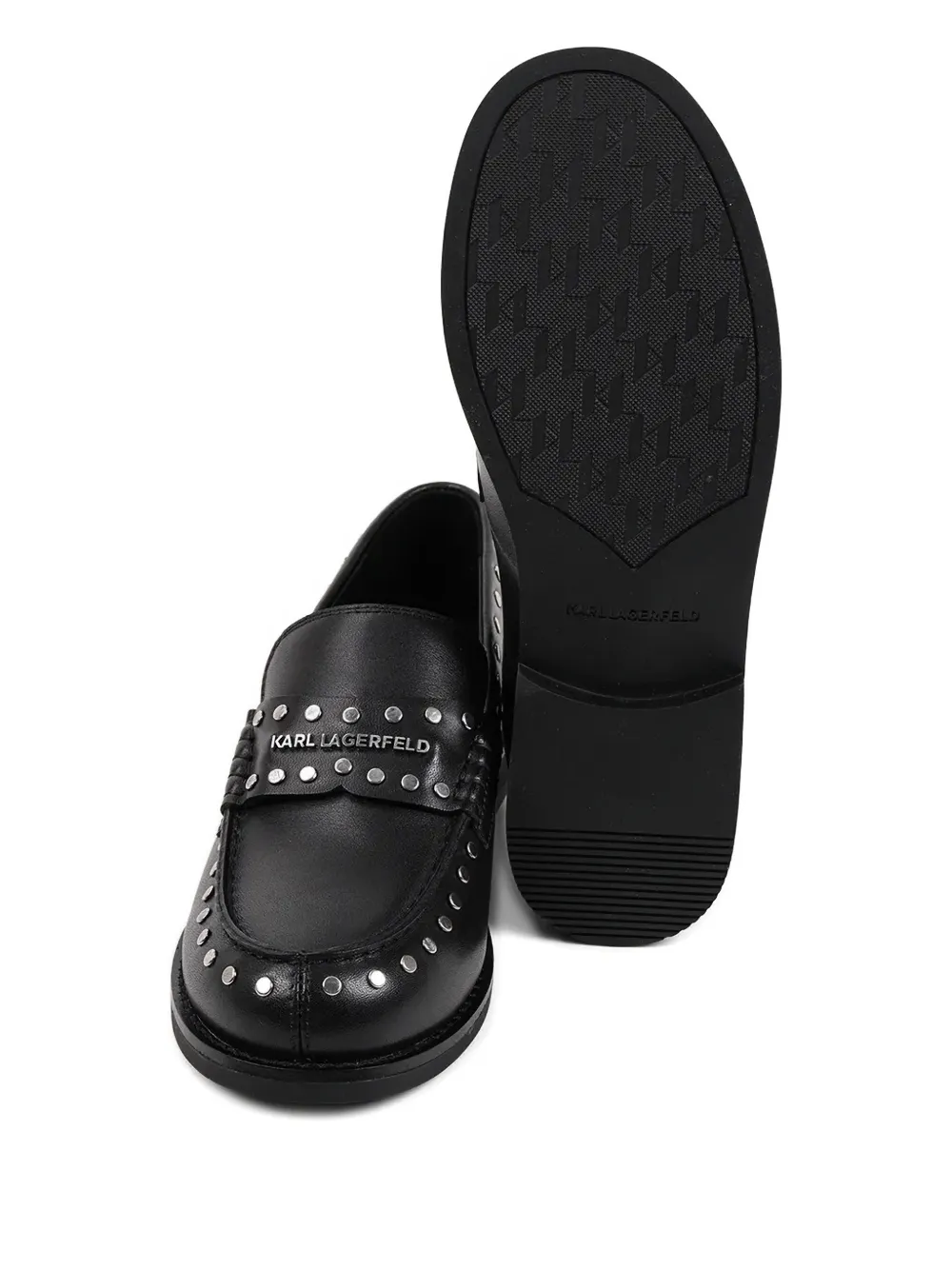 Karl Lagerfeld Mia loafers met studs Zwart