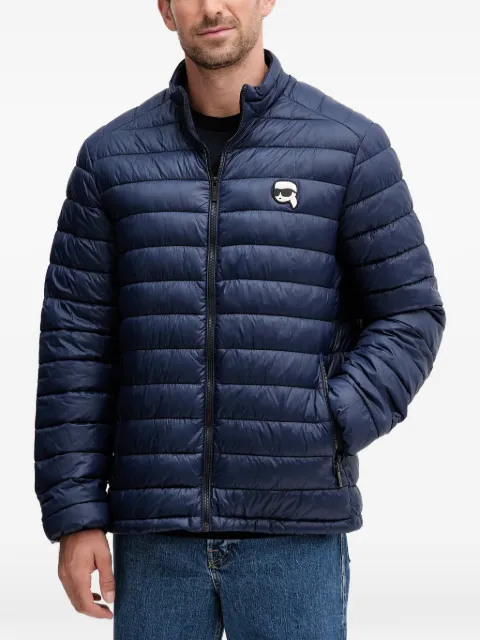 Karl Lagerfeld logo-appliqué quilted jacket