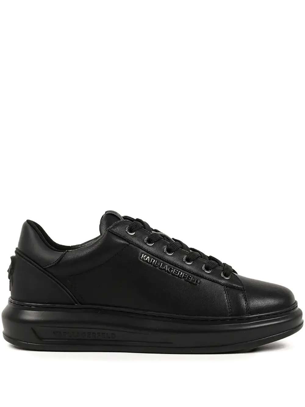 Karl Lagerfeld Logo-lettering Sneakers In Black