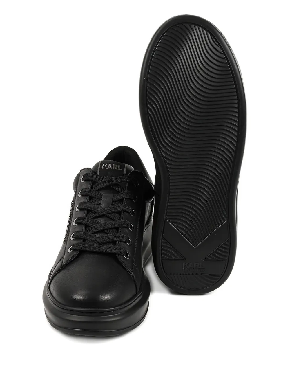 Karl Lagerfeld Logo-lettering Sneakers In Black