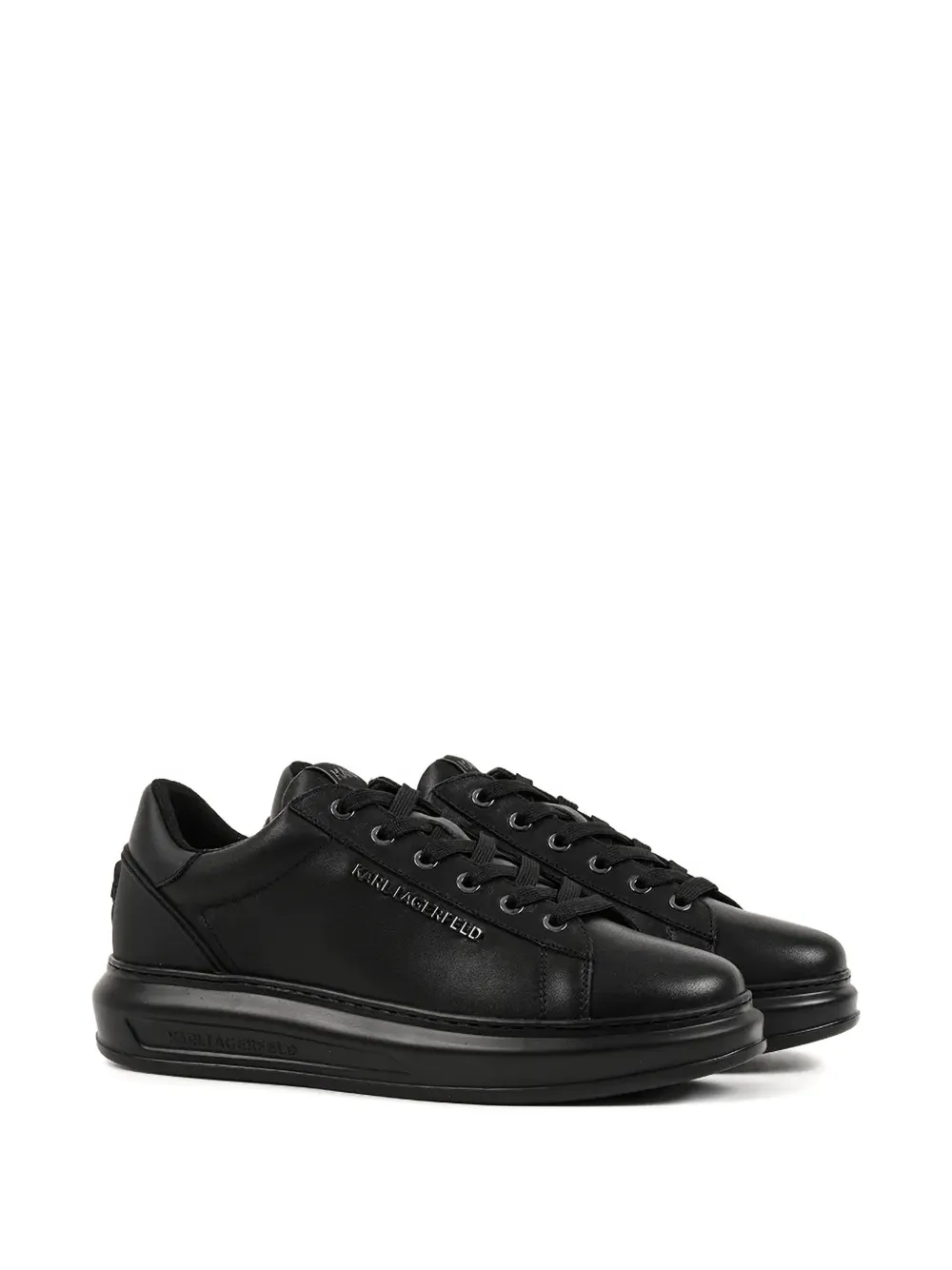 Karl Lagerfeld Logo-lettering Sneakers In Black