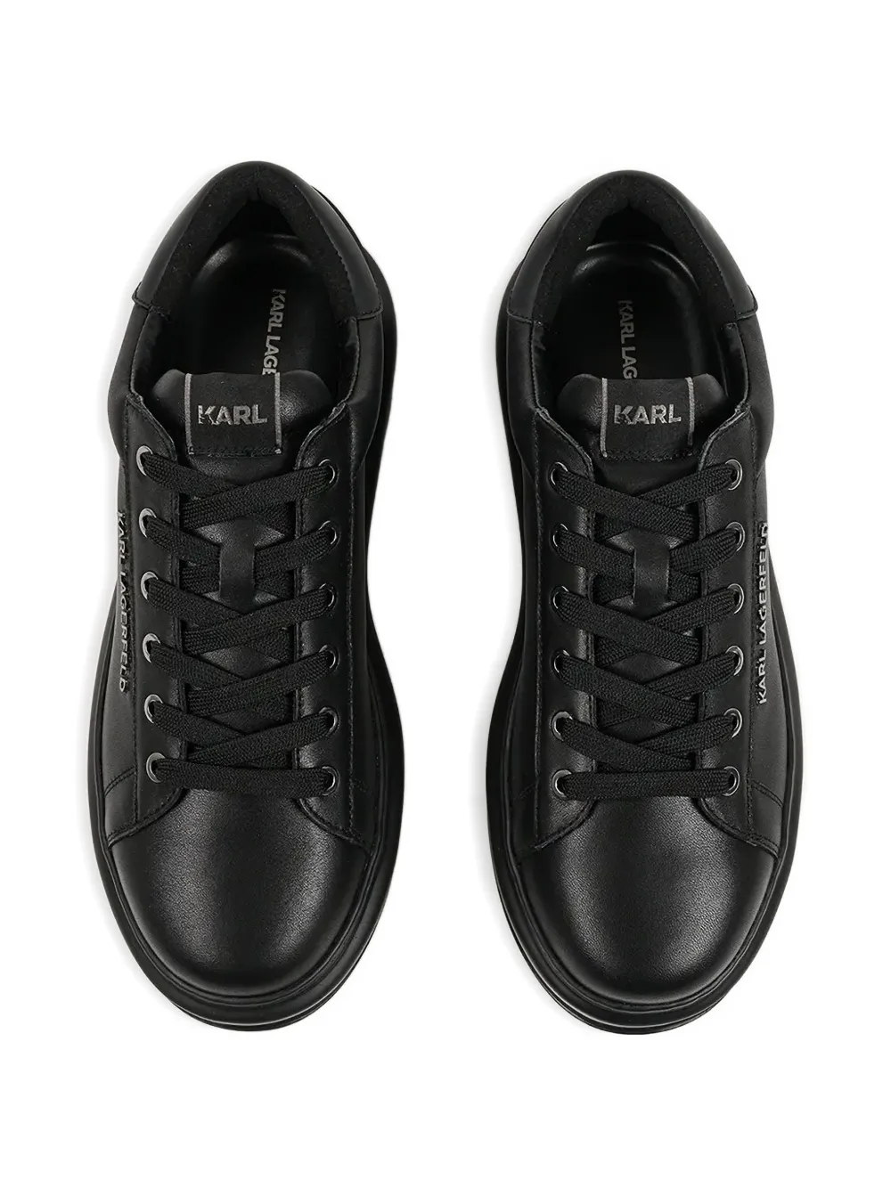 Karl Lagerfeld Logo-lettering Sneakers In Black