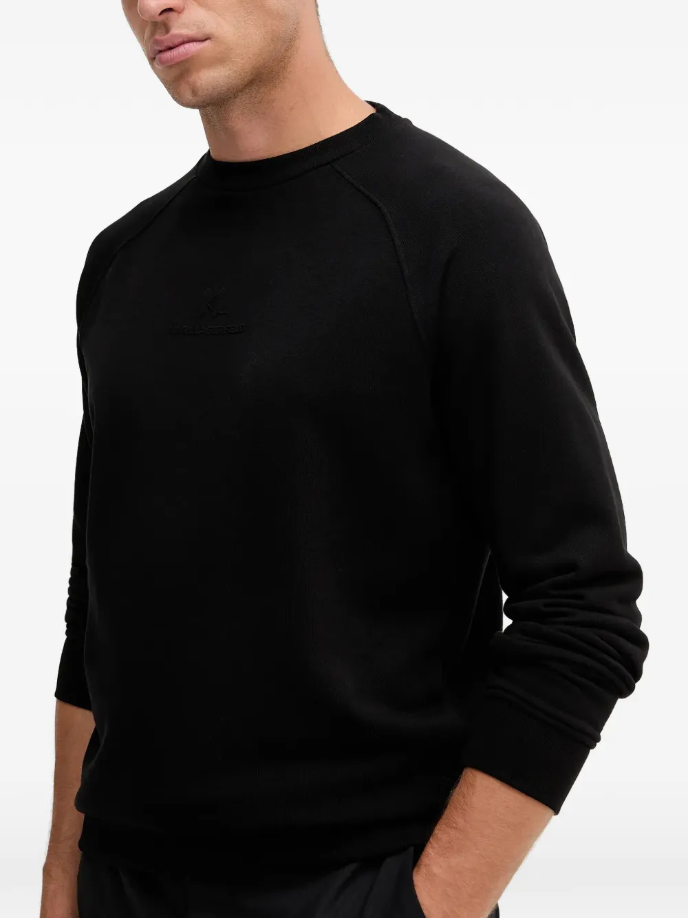 Karl Lagerfeld Sweater met raglan mouwen Zwart