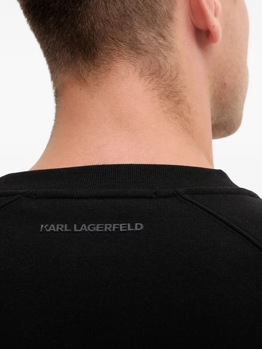 Karl Lagerfeld Sweater met raglan mouwen Zwart