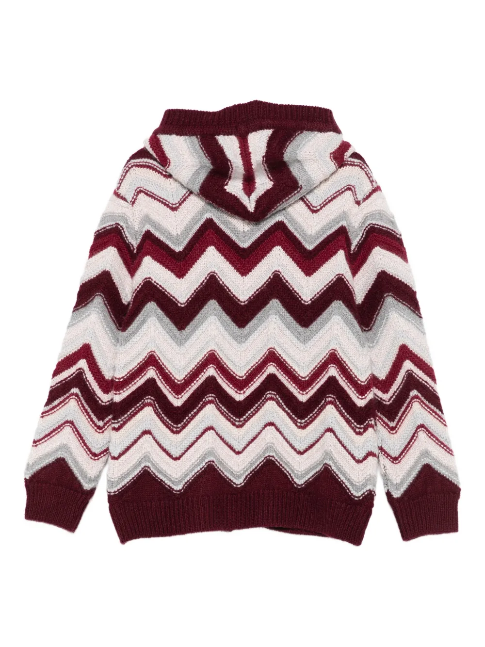 Missoni Kids Vest met capuchon en zigzagpatroon Rood