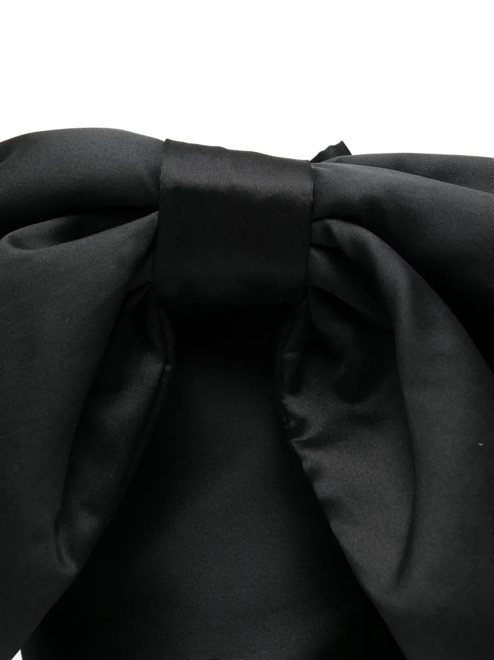 Douuod Bow-detail Drawstring Bag In Black