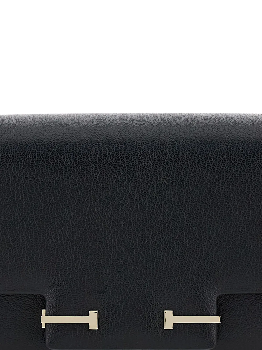 Tom Ford Enlongated Leather Shoulder Bag In Black