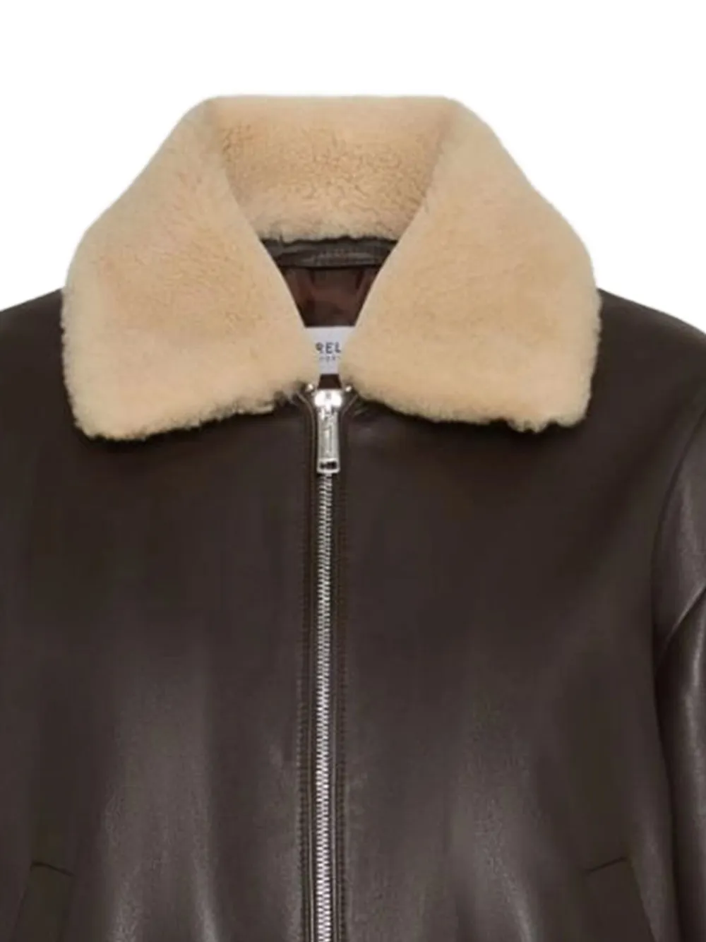 Marella faux-shearling-collar leather bomber jacket | Leather Jackets | Image 2